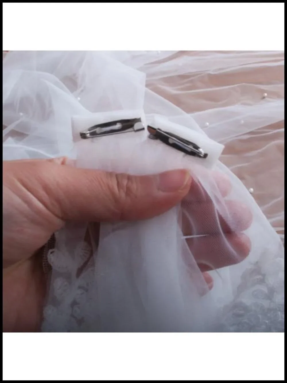 Lace Bridal Cape Pearl Wedding Veil Cathedral Shawl Long Tulle Wrap Evening